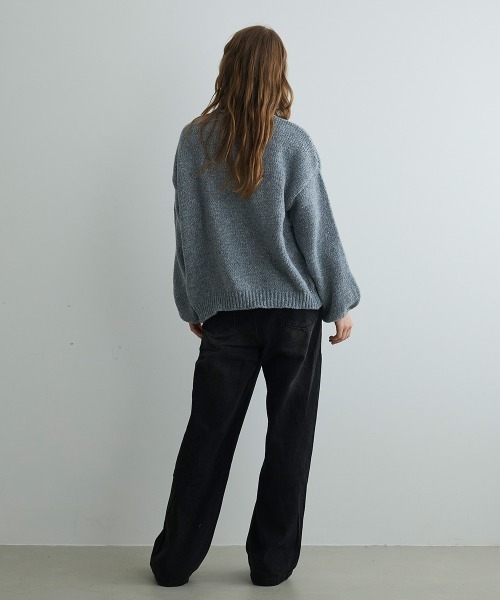 Mirette（ミレット）の「スパンコールリボンカーディガン / Sequin Ribbon Knit Cardigan（カーディガン/ボレロ・レディース・ブラック/グレー・FREE）」の12枚目の写真