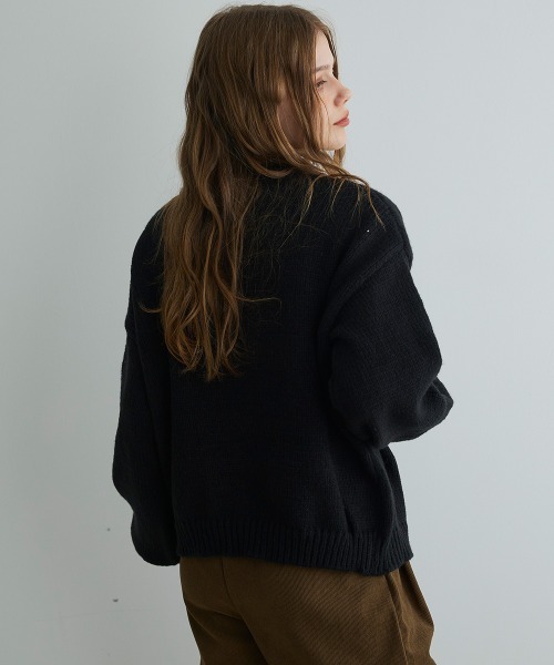 Mirette（ミレット）の「スパンコールリボンカーディガン / Sequin Ribbon Knit Cardigan（カーディガン/ボレロ・レディース・ブラック/グレー・FREE）」の18枚目の写真