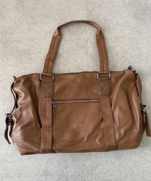 pyornim（ピョルニム）の「【25年秋冬新作】【2WAY】【A4サイズ対応】フェイクレザーボストンショルダーバッグ（ボストンバッグ・レディース・ブラウン/ブラック・F）」の16枚目の写真