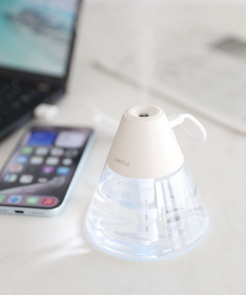 LAKOLE（ラコレ）の「ミニUSB加湿器 / 591148（生活家電・レディース・チャコール/アイボリー・FREE）」の2枚目の写真
