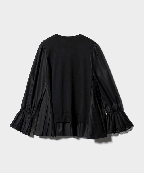 UNITED ARROWS（ユナイテッドアローズ）の「プリーツ コンビ ニット ブラウス ‐ウォッシャブル‐（シャツ/ブラウス・レディース・ネイビー/ダークグレー/ブラック・FREE）」の21枚目の写真