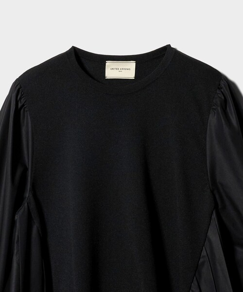 UNITED ARROWS（ユナイテッドアローズ）の「プリーツ コンビ ニット ブラウス ‐ウォッシャブル‐（シャツ/ブラウス・レディース・ネイビー/ダークグレー/ブラック・FREE）」の22枚目の写真