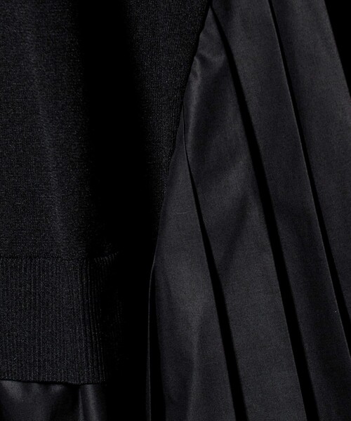 プリーツ コンビ ニット ブラウス ‐ウォッシャブル‐（シャツ/ブラウス