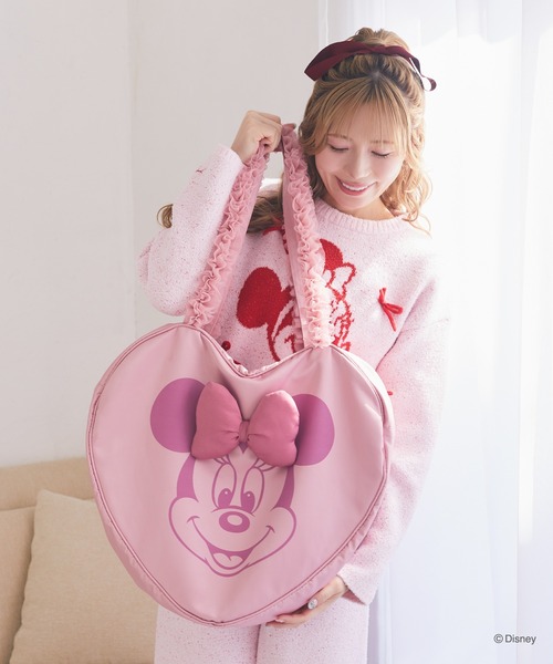 Disney(ディズニー)の「ミッキー/ミニー/ハートキャリーオンバッグ(スーツケース/キャリーバッグ・レディース・オフホワイト/ライトピンク・FREE)」の11枚目の写真