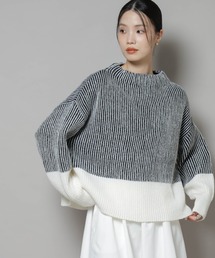 NANO universe | シャドーストライプニットプルオーバー(ニット/セーター)
