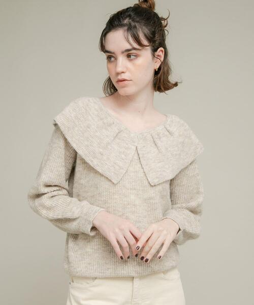 セール】『WEB限定』フリルカラーアゼニット（ニット/セーター