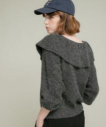 URBAN RESEARCH Sonny Label | 『WEB限定』フリルカラーアゼニット(ニット/セーター)