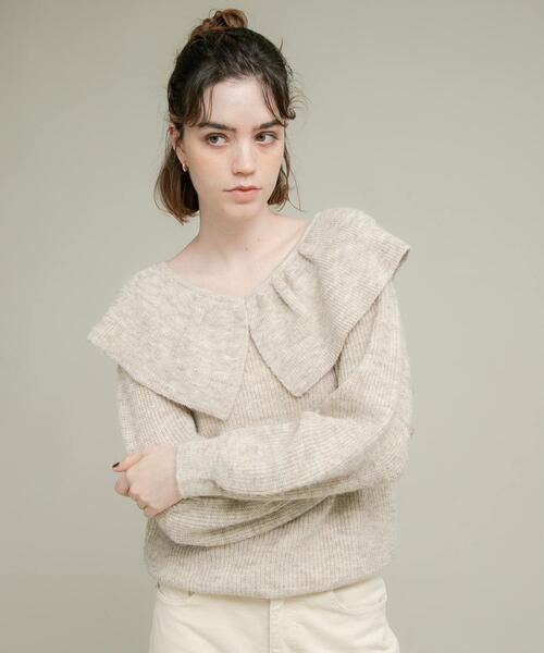 WEB限定』フリルカラーアゼニット（ニット/セーター）｜URBAN RESEARCH