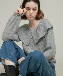 URBAN RESEARCH Sonny Label（アーバンリサーチサニーレーベル）の「『WEB限定』フリルカラーアゼニット（ニット/セーター）」