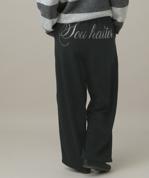 3.3 Field Trip （3.3フィールドトリップ）の「3.3 Field Trip／ラインストーンロゴスウェットパンツ（スウェットパンツ・レディース・グレー/ブラック・FREE）」の16枚目の写真