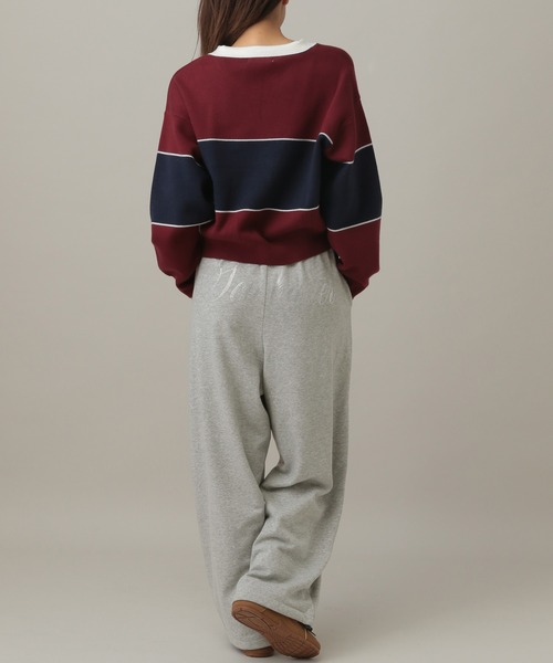 3.3 Field Trip （3.3フィールドトリップ）の「3.3 Field Trip／ラインストーンロゴスウェットパンツ（スウェットパンツ・レディース・グレー/ブラック・FREE）」の21枚目の写真