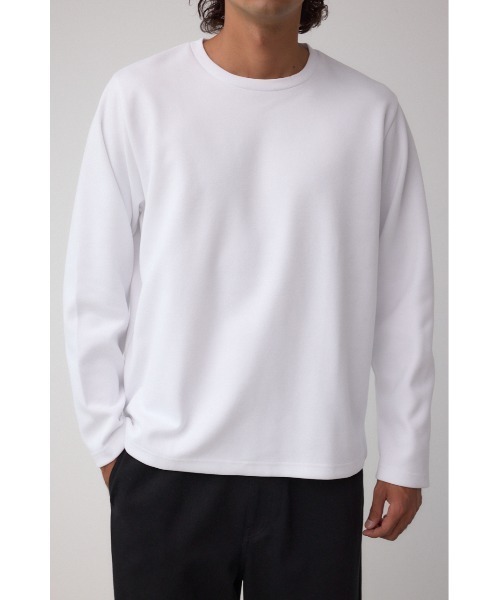 AZUL by moussy(アズールバイマウジー)の「スエードタッチ長袖トップス(Tシャツ/カットソー・メンズ・ホワイト/ブラック/杢グレー・SMALL/MEDIUM/LARGE)」の6枚目の写真