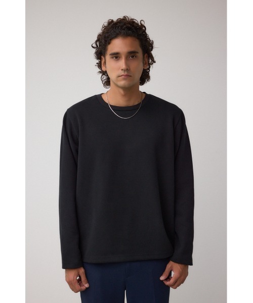 AZUL by moussy(アズールバイマウジー)の「スエードタッチ長袖トップス(Tシャツ/カットソー・メンズ・ホワイト/ブラック/杢グレー・SMALL/MEDIUM/LARGE)」の21枚目の写真