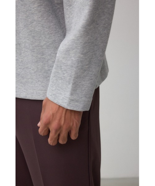 AZUL by moussy(アズールバイマウジー)の「スエードタッチ長袖トップス(Tシャツ/カットソー・メンズ・ホワイト/ブラック/杢グレー・SMALL/MEDIUM/LARGE)」の4枚目の写真