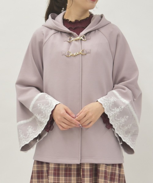 axes femme（アクシーズファム）の「ダンボールニットケープ（カーディガン/ボレロ・レディース・チャコール/ブラウン/グレイッシュベージュ・FREE）」の3枚目の写真