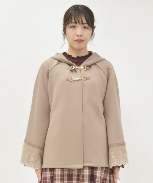 axes femme（アクシーズファム）の「ダンボールニットケープ（カーディガン/ボレロ・レディース・チャコール/ブラウン/グレイッシュベージュ・FREE）」の4枚目の写真