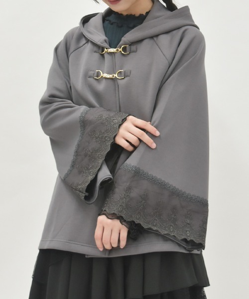 axes femme（アクシーズファム）の「ダンボールニットケープ（カーディガン/ボレロ・レディース・チャコール/ブラウン/グレイッシュベージュ・FREE）」の7枚目の写真