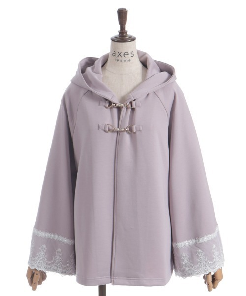 axes femme（アクシーズファム）の「ダンボールニットケープ（カーディガン/ボレロ・レディース・チャコール/ブラウン/グレイッシュベージュ・FREE）」の11枚目の写真