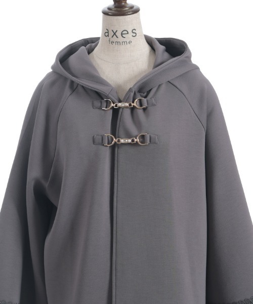 axes femme（アクシーズファム）の「ダンボールニットケープ（カーディガン/ボレロ・レディース・チャコール/ブラウン/グレイッシュベージュ・FREE）」の20枚目の写真