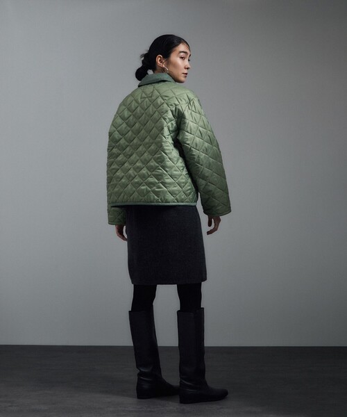 LAVENHAM(ラベンハム)の「【LAVENHAM(ラベンハム)for SALON】 別注TEYNHAM WOMENS(ブルゾン・レディース・ライトグリーン/ピンク系その他2・10/8)」の6枚目の写真