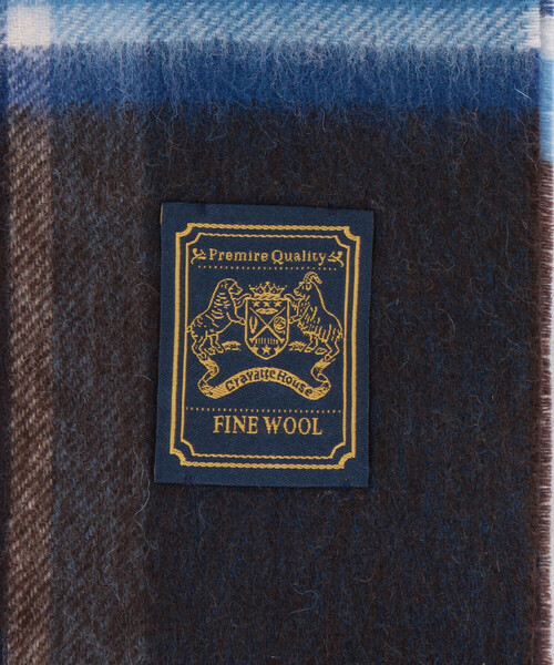 COMME CA ISM（コムサイズム）の「ファインウール チェック柄 マフラー（マフラー・メンズ・ブラック×グレー/ブラウン系その他・FREE）」の9枚目の写真