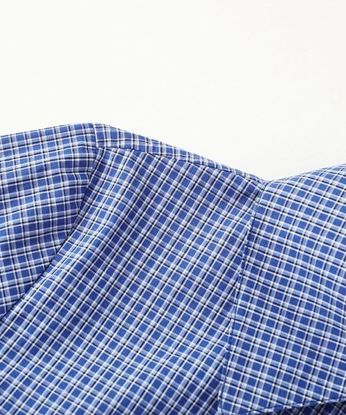 Beststore(ベストストア)の「アシンメトリーフリルシャツ チェック シャツ ベーシックカラーシャツ(シャツ/ブラウス・レディース・ブルー系その他・FREE)」の9枚目の写真