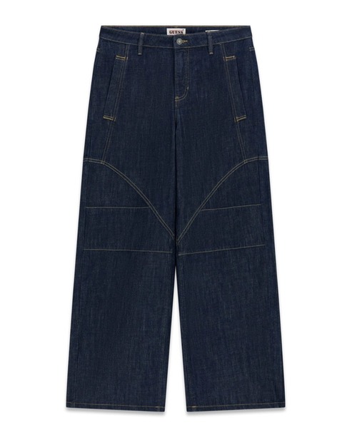 Guess(ゲス)の「GUESS Originals Seamed Wide Leg デニムパンツ ワイドジーンズ(デニムパンツ・レディース・ダークインディゴブルー・24inch/26inch)」の7枚目の写真