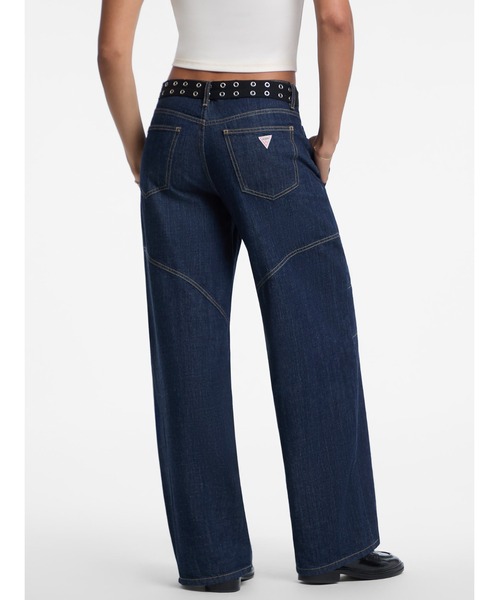 Guess(ゲス)の「GUESS Originals Seamed Wide Leg デニムパンツ ワイドジーンズ(デニムパンツ・レディース・ダークインディゴブルー・24inch/26inch)」の3枚目の写真