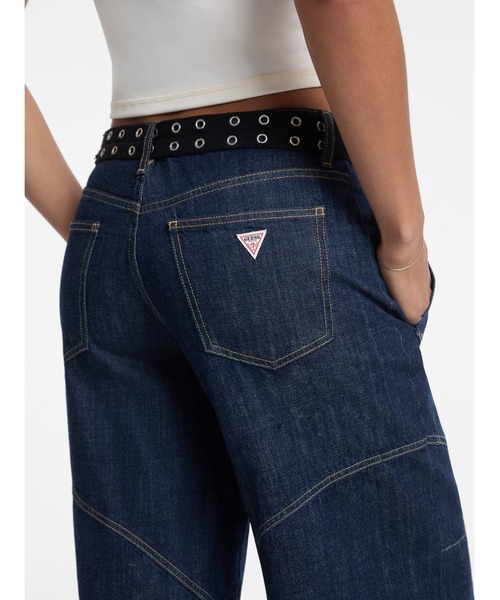 Guess(ゲス)の「GUESS Originals Seamed Wide Leg デニムパンツ ワイドジーンズ(デニムパンツ・レディース・ダークインディゴブルー・24inch/26inch)」の6枚目の写真