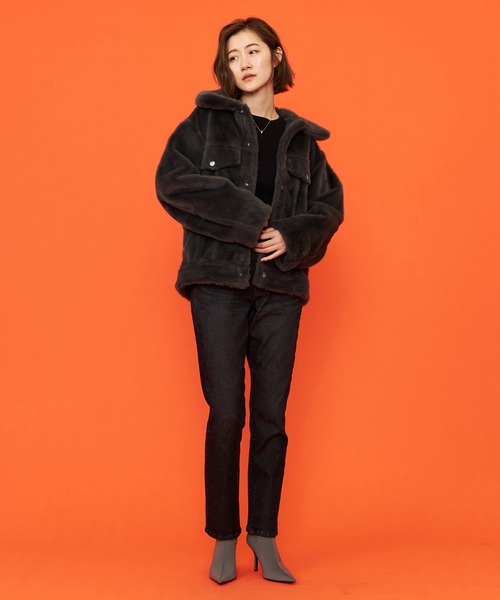 SOMETHING（サムシング）の「SOMETHING BODYFIRE ストレートデニムパンツ【暖】（デニムパンツ・レディース・ダークインディゴブルー/ブラック系その他・29/31/30/28/26/27）」の15枚目の写真