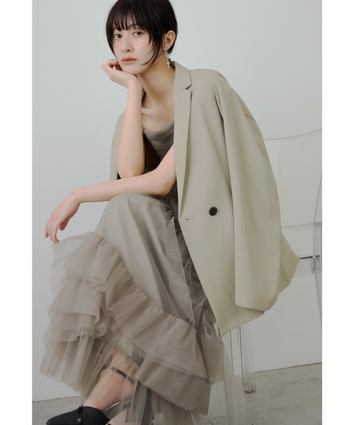 ジャケットセットチュールキャミドレス 2点セット 結婚式 二次会