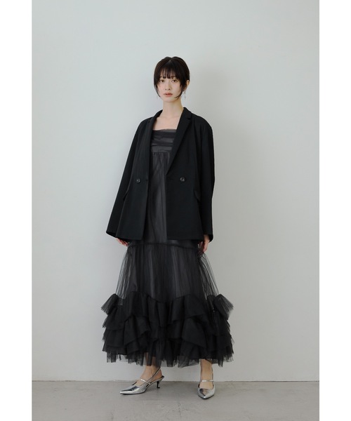 ジャケットセットチュールキャミドレス 2点セット 結婚式 成人式