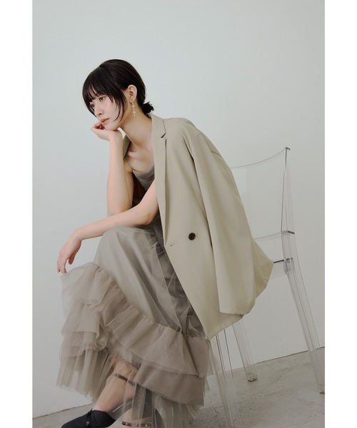 ジャケットセットチュールキャミドレス 2点セット 結婚式 成人式