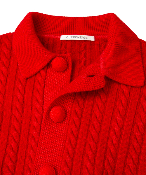 CURRENTAGE(カレンテージ)の「【CURRENTAGE/カレンテージ】Cable short knit(カーディガン/ボレロ・レディース・レッド/キャメル/ブルー/グレー・FREE)」の15枚目の写真