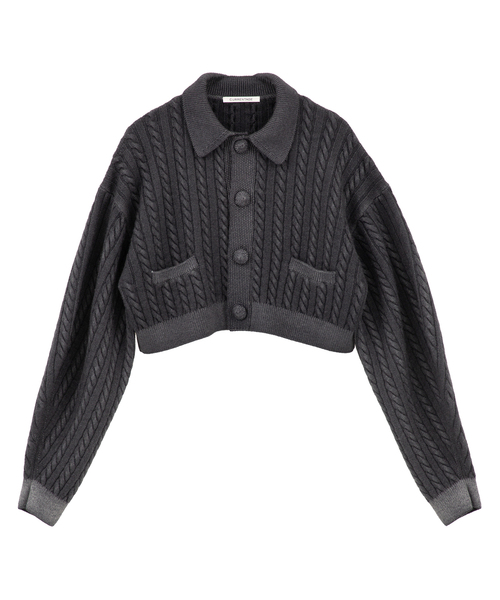 CURRENTAGE(カレンテージ)の「【CURRENTAGE/カレンテージ】Cable short knit(カーディガン/ボレロ・レディース・レッド/キャメル/ブルー/グレー・FREE)」の18枚目の写真