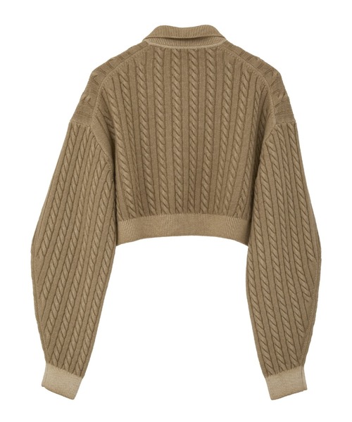CURRENTAGE(カレンテージ)の「【CURRENTAGE/カレンテージ】Cable short knit(カーディガン/ボレロ・レディース・レッド/キャメル/ブルー/グレー・FREE)」の19枚目の写真