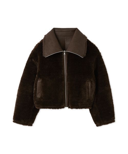 FRAY I.D(フレイアイディー)の「ボンディングリバーシブルショートジャケット(ブルゾン・レディース・モカ/マルチ/アニマル・F)」の17枚目の写真