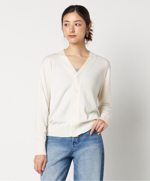 Letroyes(ルトロワ)の「HENRI (V CARDIGAN)(カーディガン/ボレロ・レディース・ネイビー/レッド/アイボリー・1/2)」の2枚目の写真