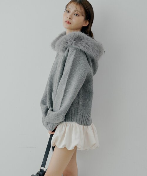 Chico（チコ）の「裾フリルバルーンスカート（スカート・レディース・ブラック/ブラウン/アイボリー・FREE）」の6枚目の写真