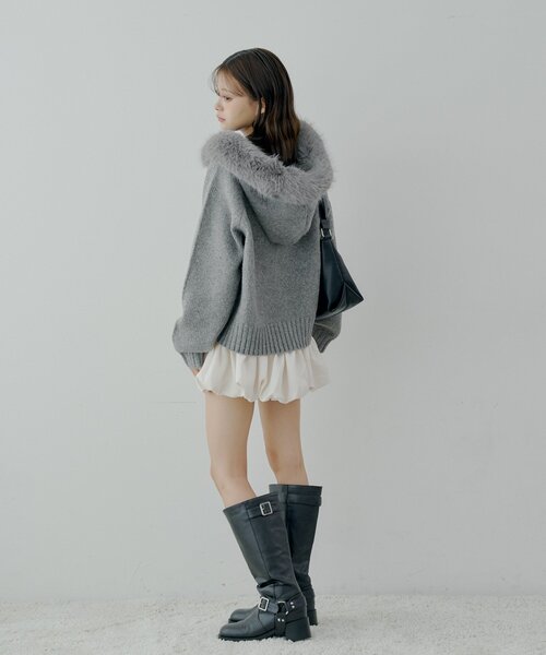 Chico（チコ）の「裾フリルバルーンスカート（スカート・レディース・ブラック/ブラウン/アイボリー・FREE）」の8枚目の写真