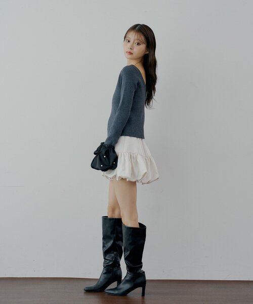 Chico（チコ）の「裾フリルバルーンスカート（スカート・レディース・ブラック/ブラウン/アイボリー・FREE）」の12枚目の写真