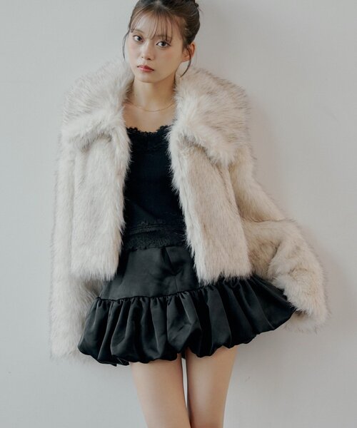 Time sale 去年のCfclのラメモコモコバルーンスカート セール】裾フリルバルーンスカート（スカート）｜Chico（チコ）の