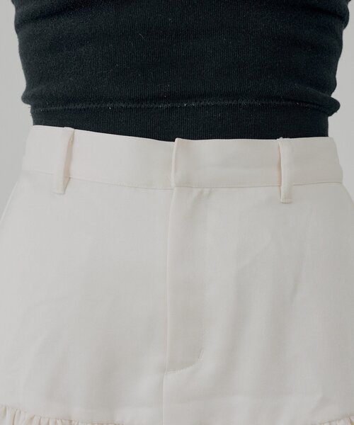 Chico 裾 フリル バルーンスカート ホワイト 白 チコ セール】裾フリルバルーンスカート（スカート）｜Chico（チコ）の