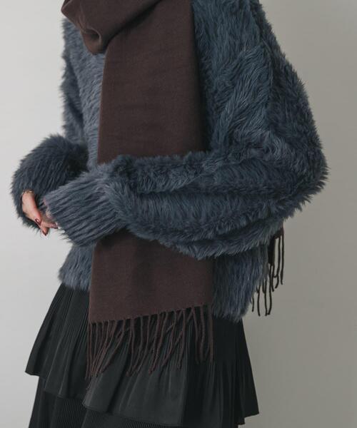 SENSE OF PLACE by URBAN RESEARCH(センスオブプレイスバイアーバンリサーチ)の「ミックスシャギーセーター(ニット/セーター・レディース・モカ/ネイビー/ライトブルー/ベージュ・ONE)」の5枚目の写真