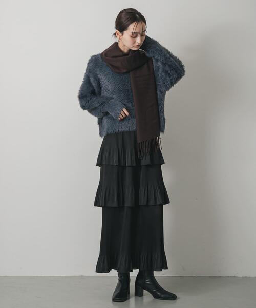 SENSE OF PLACE by URBAN RESEARCH(センスオブプレイスバイアーバンリサーチ)の「ミックスシャギーセーター(ニット/セーター・レディース・モカ/ネイビー/ライトブルー/ベージュ・ONE)」の8枚目の写真