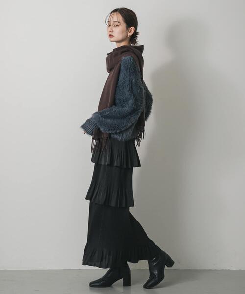 SENSE OF PLACE by URBAN RESEARCH(センスオブプレイスバイアーバンリサーチ)の「ミックスシャギーセーター(ニット/セーター・レディース・モカ/ネイビー/ライトブルー/ベージュ・ONE)」の9枚目の写真