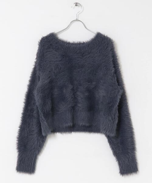 SENSE OF PLACE by URBAN RESEARCH(センスオブプレイスバイアーバンリサーチ)の「ミックスシャギーセーター(ニット/セーター・レディース・モカ/ネイビー/ライトブルー/ベージュ・ONE)」の11枚目の写真