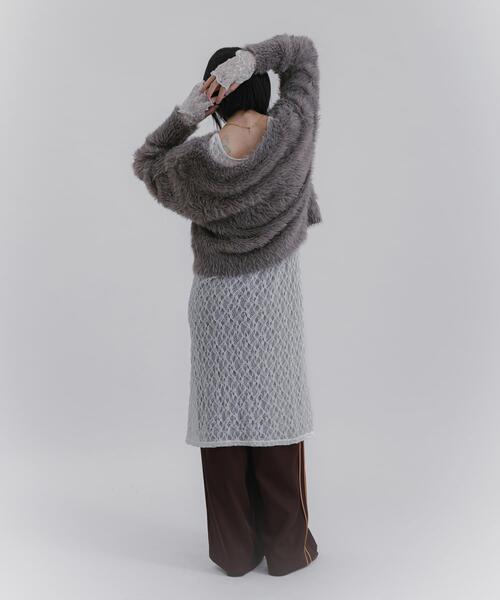 SENSE OF PLACE by URBAN RESEARCH(センスオブプレイスバイアーバンリサーチ)の「ミックスシャギーセーター(ニット/セーター・レディース・モカ/ネイビー/ライトブルー/ベージュ・ONE)」の18枚目の写真