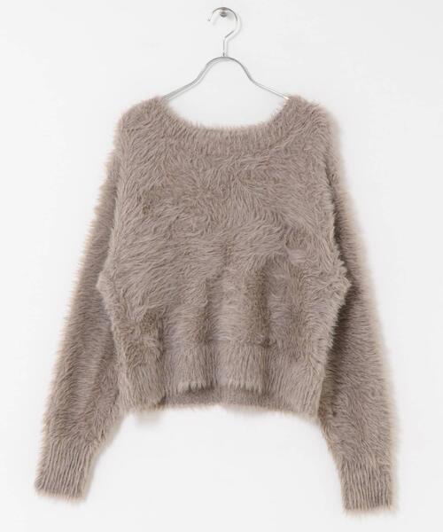 SENSE OF PLACE by URBAN RESEARCH(センスオブプレイスバイアーバンリサーチ)の「ミックスシャギーセーター(ニット/セーター・レディース・ライトブルー/モカ/ネイビー/ベージュ・ONE)」の11枚目の写真