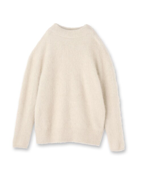 UNTITLED(アンタイトル)の「【大人な品格/ふわふわニット】フォックスカシミヤ コクーンニット(ニット/セーター・レディース・ナチュラル/ブラウン系/ライトグレー/ライトグリーン・00/02/04/44/48)」の5枚目の写真